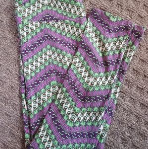 Lularoe Kermit the Frog leggings tall and curvy